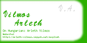 vilmos arleth business card